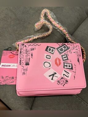 Pink Graphic Chain Shoulder Bag mean girls theme